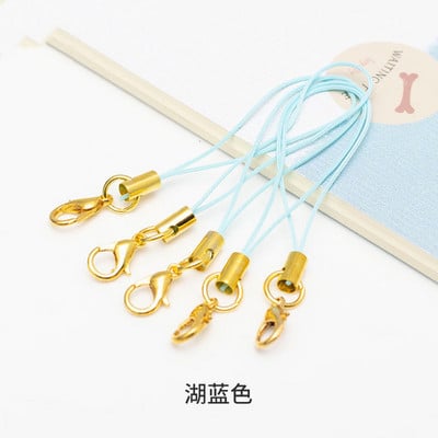 50 τμχ Χρυσό Ασημί Μπρελόκ Σχοινί με Αστακό κούμπωμα Κορδόνια Lariat λουράκια DIY Μπρελόκ Κρεμαστό κορδόνι Προμήθειες κατασκευής κοσμημάτων