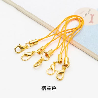 50 τμχ Χρυσό Ασημί Μπρελόκ Σχοινί με Αστακό κούμπωμα Κορδόνια Lariat λουράκια DIY Μπρελόκ Κρεμαστό κορδόνι Προμήθειες κατασκευής κοσμημάτων