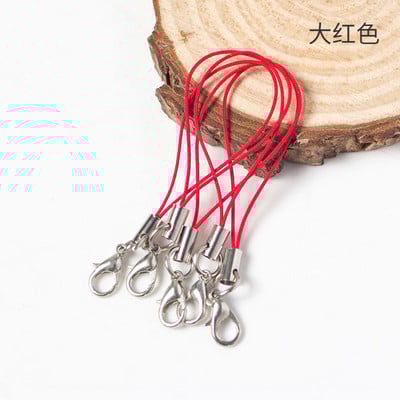 50 τμχ Χρυσό Ασημί Μπρελόκ Σχοινί με Αστακό κούμπωμα Κορδόνια Lariat λουράκια DIY Μπρελόκ Κρεμαστό κορδόνι Προμήθειες κατασκευής κοσμημάτων