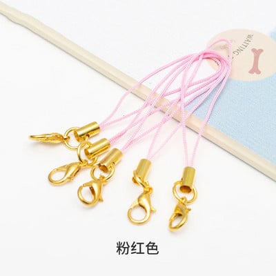 50 τμχ Χρυσό Ασημί Μπρελόκ Σχοινί με Αστακό κούμπωμα Κορδόνια Lariat λουράκια DIY Μπρελόκ Κρεμαστό κορδόνι Προμήθειες κατασκευής κοσμημάτων