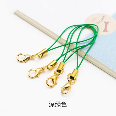 50 τμχ Χρυσό Ασημί Μπρελόκ Σχοινί με Αστακό κούμπωμα Κορδόνια Lariat λουράκια DIY Μπρελόκ Κρεμαστό κορδόνι Προμήθειες κατασκευής κοσμημάτων