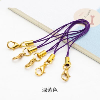 50 τμχ Χρυσό Ασημί Μπρελόκ Σχοινί με Αστακό κούμπωμα Κορδόνια Lariat λουράκια DIY Μπρελόκ Κρεμαστό κορδόνι Προμήθειες κατασκευής κοσμημάτων