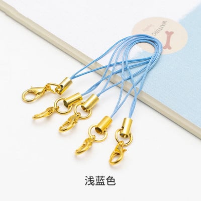 50 τμχ Χρυσό Ασημί Μπρελόκ Σχοινί με Αστακό κούμπωμα Κορδόνια Lariat λουράκια DIY Μπρελόκ Κρεμαστό κορδόνι Προμήθειες κατασκευής κοσμημάτων