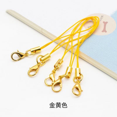 50 τμχ Χρυσό Ασημί Μπρελόκ Σχοινί με Αστακό κούμπωμα Κορδόνια Lariat λουράκια DIY Μπρελόκ Κρεμαστό κορδόνι Προμήθειες κατασκευής κοσμημάτων
