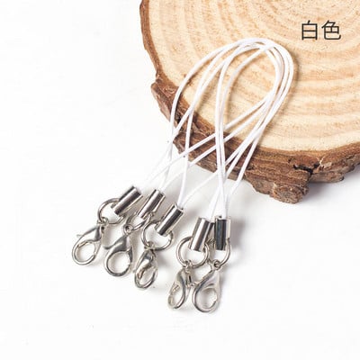 50 τμχ Χρυσό Ασημί Μπρελόκ Σχοινί με Αστακό κούμπωμα Κορδόνια Lariat λουράκια DIY Μπρελόκ Κρεμαστό κορδόνι Προμήθειες κατασκευής κοσμημάτων