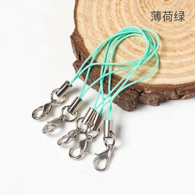 50 τμχ Χρυσό Ασημί Μπρελόκ Σχοινί με Αστακό κούμπωμα Κορδόνια Lariat λουράκια DIY Μπρελόκ Κρεμαστό κορδόνι Προμήθειες κατασκευής κοσμημάτων