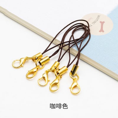 50 τμχ Χρυσό Ασημί Μπρελόκ Σχοινί με Αστακό κούμπωμα Κορδόνια Lariat λουράκια DIY Μπρελόκ Κρεμαστό κορδόνι Προμήθειες κατασκευής κοσμημάτων