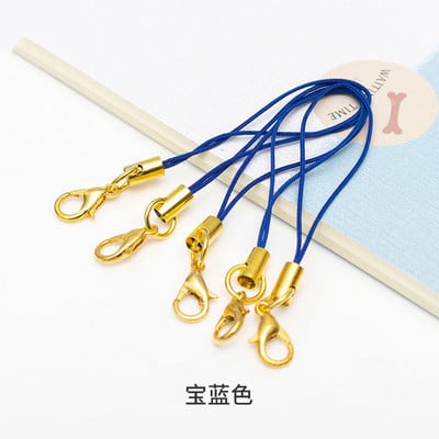 50 τμχ Χρυσό Ασημί Μπρελόκ Σχοινί με Αστακό κούμπωμα Κορδόνια Lariat λουράκια DIY Μπρελόκ Κρεμαστό κορδόνι Προμήθειες κατασκευής κοσμημάτων