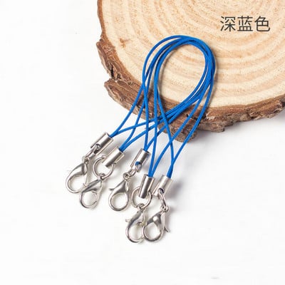 50 τμχ Χρυσό Ασημί Μπρελόκ Σχοινί με Αστακό κούμπωμα Κορδόνια Lariat λουράκια DIY Μπρελόκ Κρεμαστό κορδόνι Προμήθειες κατασκευής κοσμημάτων