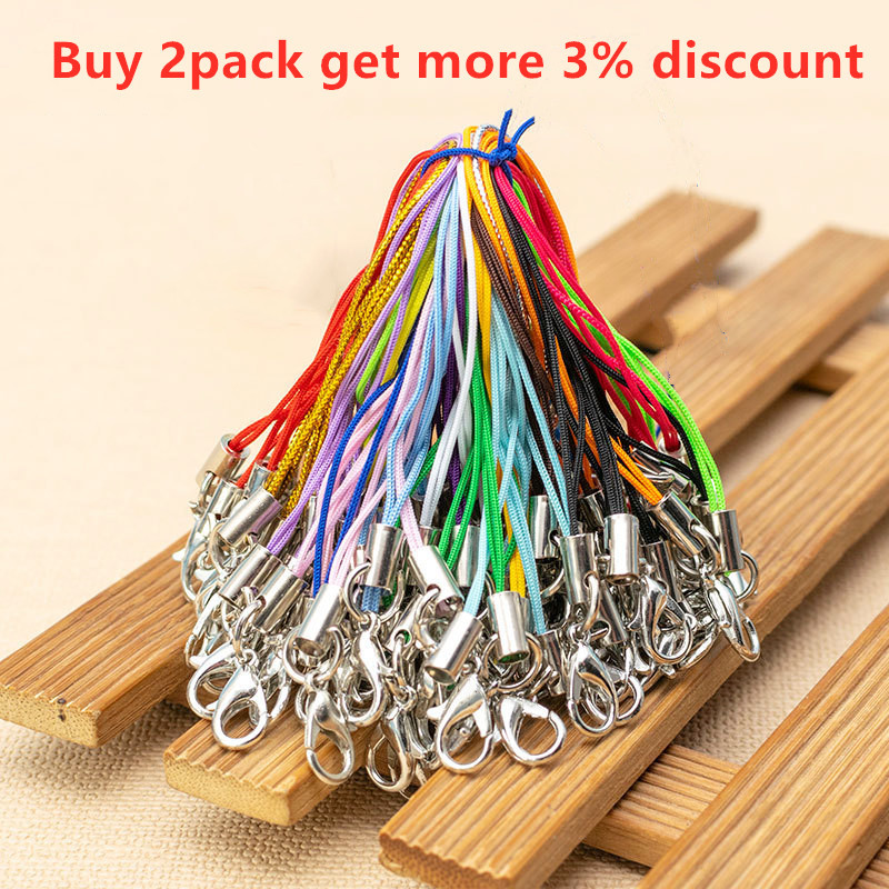 50 τμχ Χρυσό Ασημί Μπρελόκ Σχοινί με Αστακό κούμπωμα Κορδόνια Lariat λουράκια DIY Μπρελόκ Κρεμαστό κορδόνι Προμήθειες κατασκευής κοσμημάτων