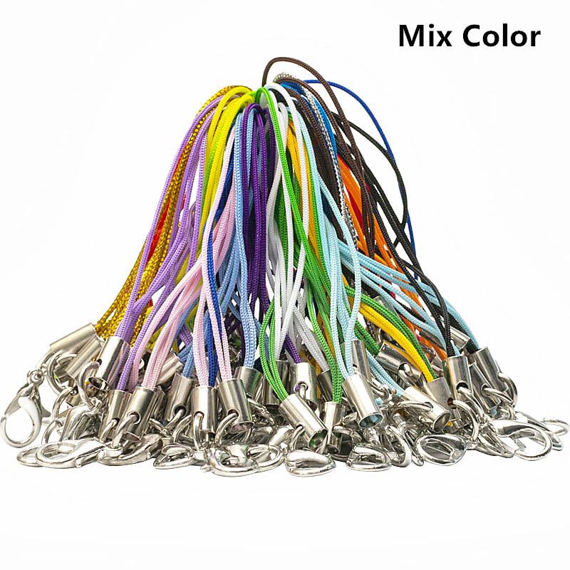 50 τμχ Χρυσό Ασημί Μπρελόκ Σχοινί με Αστακό κούμπωμα Κορδόνια Lariat λουράκια DIY Μπρελόκ Κρεμαστό κορδόνι Προμήθειες κατασκευής κοσμημάτων