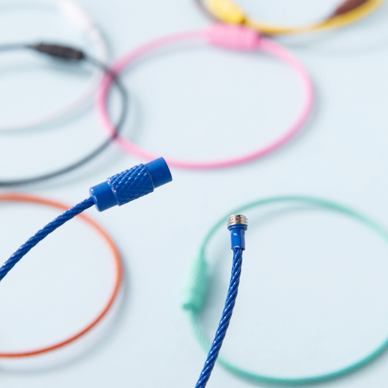10db színes kulcstartó drótkötél kulcstartó Forgó kulcstartó gyűrűk barkács ékszerkészítéshez kulcstartó kiegészítők nagykereskedelme