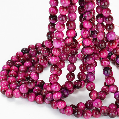 AAA Естествени жълти каменни мъниста с тигрово око Кръгли свободни дистанционни мъниста за изработка на бижута Направи си сам Гривна Колие 15'' 4/6/8/10/12 mm