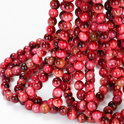 AAA Естествени жълти каменни мъниста с тигрово око Кръгли свободни дистанционни мъниста за изработка на бижута Направи си сам Гривна Колие 15'' 4/6/8/10/12 mm