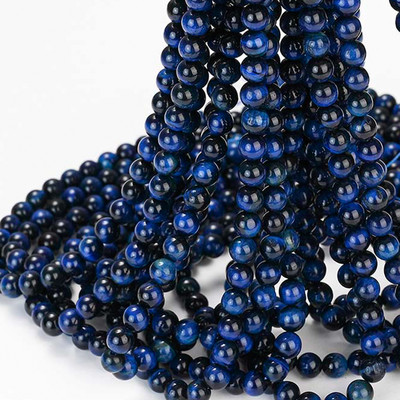 AAA Естествени жълти каменни мъниста с тигрово око Кръгли свободни дистанционни мъниста за изработка на бижута Направи си сам Гривна Колие 15'' 4/6/8/10/12 mm