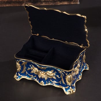 Μεταλλικές χειροτεχνίες ευρωπαϊκού στυλ Ρετρό κοσμηματοπωλείο Δημιουργικό κολιέ με δαχτυλίδι υψηλής ποιότητας Δώρο για μικρό κουτί αποθήκευσης