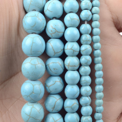 Χάντρες φυσικής πέτρας 4-10 χιλιοστά Tiger Eye Agates Amazonite Jades Turquoises Rose Quartzs Στρογγυλές χάντρες για κοσμήματα κατασκευής Diy βραχιόλια