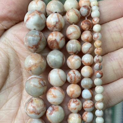 Χάντρες φυσικής πέτρας 4-10 χιλιοστά Tiger Eye Agates Amazonite Jades Turquoises Rose Quartzs Στρογγυλές χάντρες για κοσμήματα κατασκευής Diy βραχιόλια