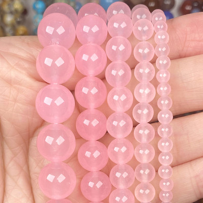 Χάντρες φυσικής πέτρας 4-10 χιλιοστά Tiger Eye Agates Amazonite Jades Turquoises Rose Quartzs Στρογγυλές χάντρες για κοσμήματα κατασκευής Diy βραχιόλια