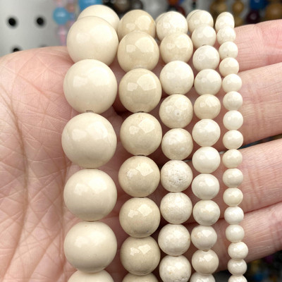 Χάντρες φυσικής πέτρας 4-10 χιλιοστά Tiger Eye Agates Amazonite Jades Turquoises Rose Quartzs Στρογγυλές χάντρες για κοσμήματα κατασκευής Diy βραχιόλια