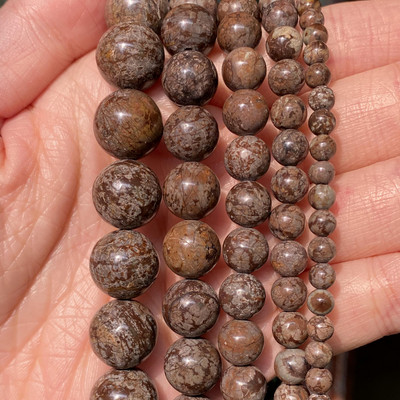 Χάντρες φυσικής πέτρας 4-10 χιλιοστά Tiger Eye Agates Amazonite Jades Turquoises Rose Quartzs Στρογγυλές χάντρες για κοσμήματα κατασκευής Diy βραχιόλια