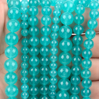 Χάντρες φυσικής πέτρας 4-10 χιλιοστά Tiger Eye Agates Amazonite Jades Turquoises Rose Quartzs Στρογγυλές χάντρες για κοσμήματα κατασκευής Diy βραχιόλια