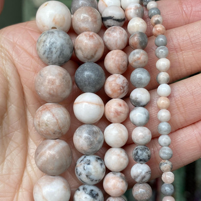 Χάντρες φυσικής πέτρας 4-10 χιλιοστά Tiger Eye Agates Amazonite Jades Turquoises Rose Quartzs Στρογγυλές χάντρες για κοσμήματα κατασκευής Diy βραχιόλια