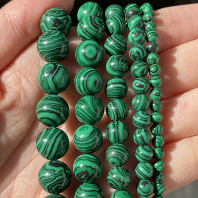 Χάντρες φυσικής πέτρας 4-10 χιλιοστά Tiger Eye Agates Amazonite Jades Turquoises Rose Quartzs Στρογγυλές χάντρες για κοσμήματα κατασκευής Diy βραχιόλια