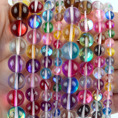 Χάντρες φυσικής πέτρας 4-10 χιλιοστά Tiger Eye Agates Amazonite Jades Turquoises Rose Quartzs Στρογγυλές χάντρες για κοσμήματα κατασκευής Diy βραχιόλια