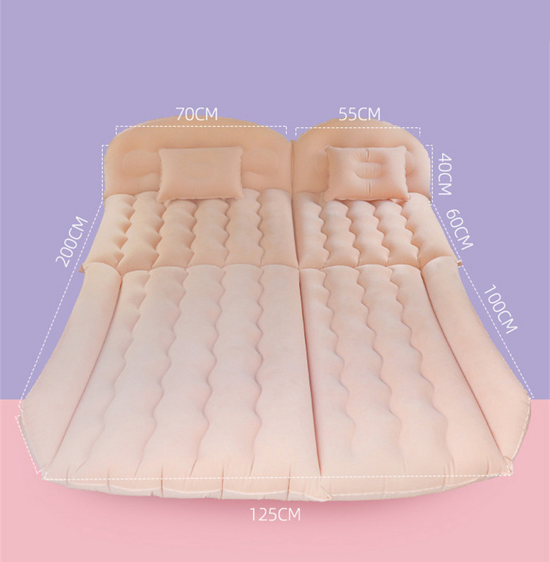 Pat gonflabil de călătorie cu mașină SUV 200 * 125CM Portbagajul scaunului din spate Saltea universală Patul de aer Livrare auto cu pompă de aer Transport gratuit