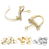 8 db 23 mm-es francia kar hátsó fülbevaló előlap beállító karika lógó füldrót, nyitott hurokkal barkács ékszerkészítési kellékekhez