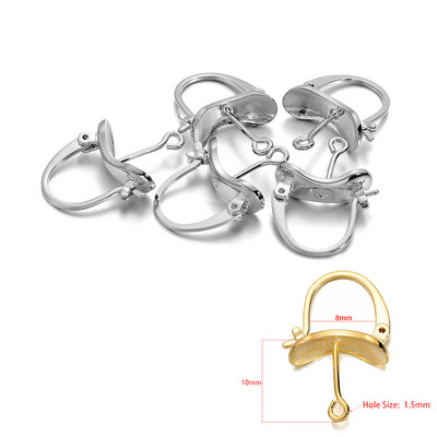 8 db 23 mm-es francia kar hátsó fülbevaló előlap beállító karika lógó füldrót, nyitott hurokkal barkács ékszerkészítési kellékekhez