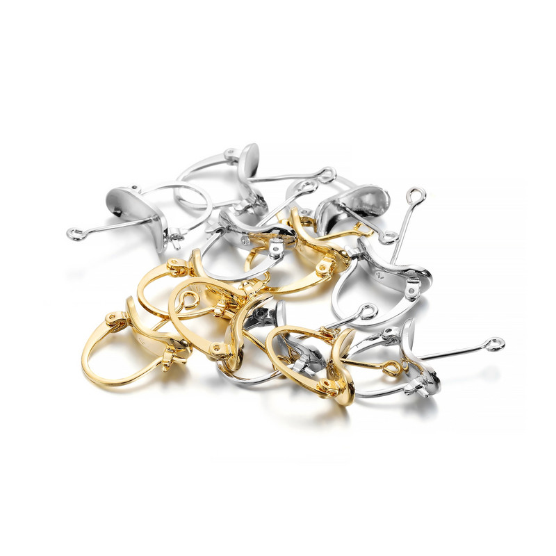 8 db 23 mm-es francia kar hátsó fülbevaló előlap beállító karika lógó füldrót, nyitott hurokkal barkács ékszerkészítési kellékekhez