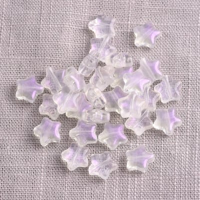 20 db 8 mm-es kis csillag alakú kristály lámpatest üveg laza gyöngyök tétel ékszerekhez barkács ékszer leletek