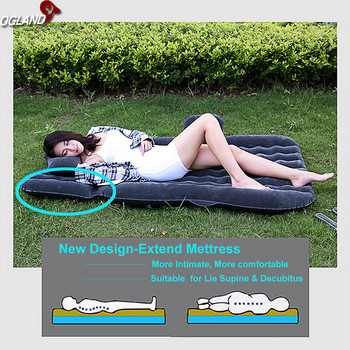 OGLAND Нов дизайн Удължаване на кола Въздух Инфлация Travel Bed Mattress for Universal Car Back Seat Support Outdoor Camping Mat Cushion