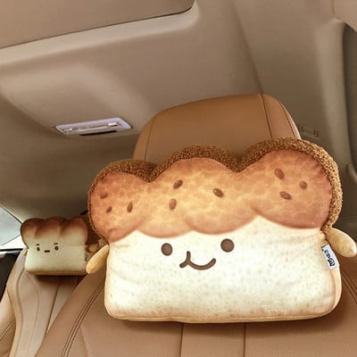 Toast autós fejtámla ülés nyakpárna rajzfilm aranyos belső kiegészítők