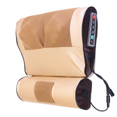 Двоен 8D електрически масажор за врат Инфрачервено отопление Jade Физиотерапия PU Възглавница за масаж на шийния гръбнак