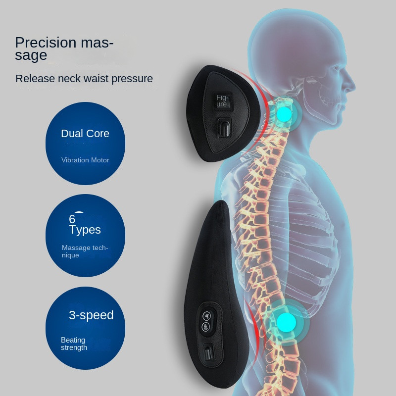 Elektriline massaaž auto peatoe mälupuuvillane auto kaelapadja vöökoha seljatoe ülikond