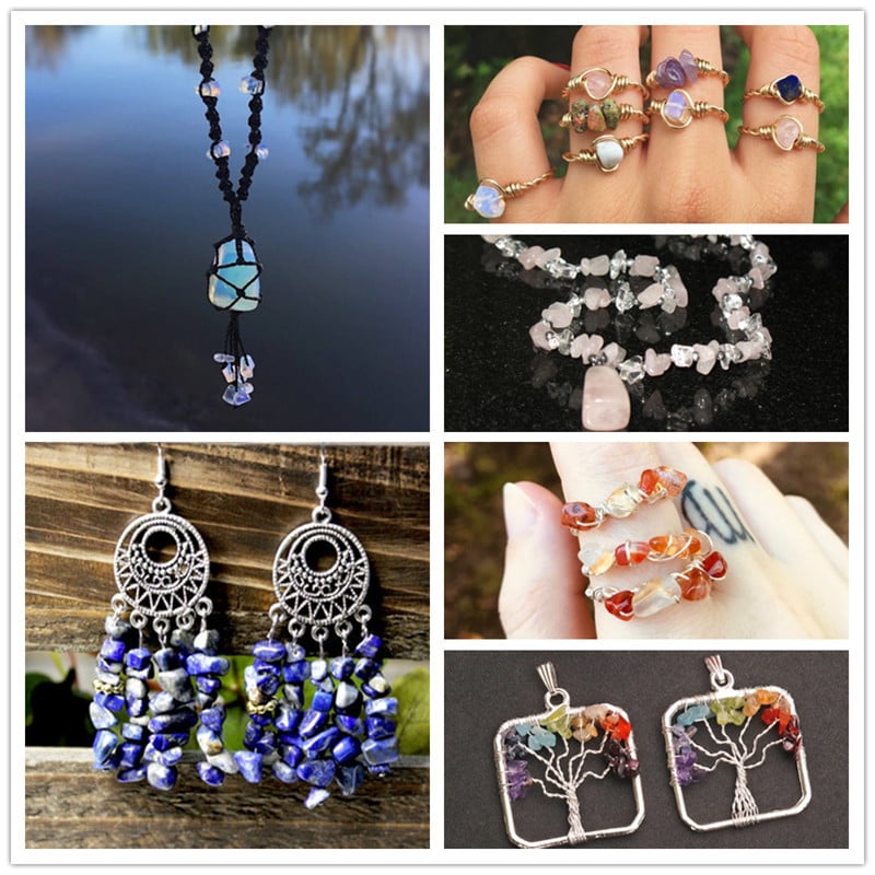 Мъниста от естествен чакъл камък Лапис Лазуил Боствана Содалит Чипс Мънисто за Колиета Обеци Гривни Бижута Верижка с мъниста 3-5 мм