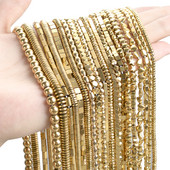 AAA+ Culoare de reținere Piatră naturală Mărgele geometrice neregulate Mărgele hematite placate cu aur pentru realizarea de bijuterii Colier brățară DIY