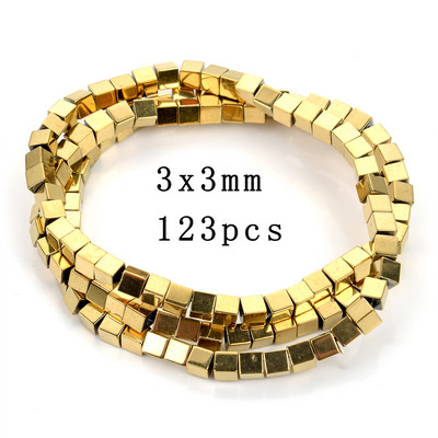 AAA+ Culoare de reținere Piatră naturală Mărgele geometrice neregulate Mărgele hematite placate cu aur pentru realizarea de bijuterii Colier brățară DIY