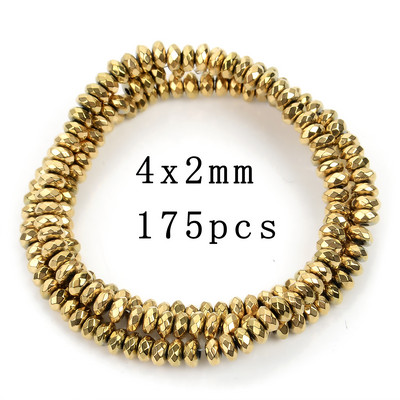 AAA+ Culoare de reținere Piatră naturală Mărgele geometrice neregulate Mărgele hematite placate cu aur pentru realizarea de bijuterii Colier brățară DIY