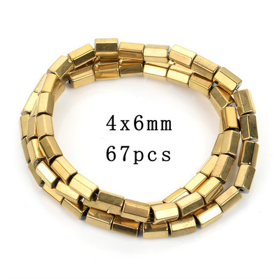 AAA+ Culoare de reținere Piatră naturală Mărgele geometrice neregulate Mărgele hematite placate cu aur pentru realizarea de bijuterii Colier brățară DIY