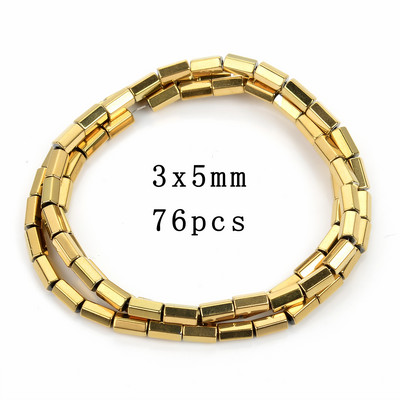 AAA+ Culoare de reținere Piatră naturală Mărgele geometrice neregulate Mărgele hematite placate cu aur pentru realizarea de bijuterii Colier brățară DIY