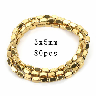 AAA+ Culoare de reținere Piatră naturală Mărgele geometrice neregulate Mărgele hematite placate cu aur pentru realizarea de bijuterii Colier brățară DIY