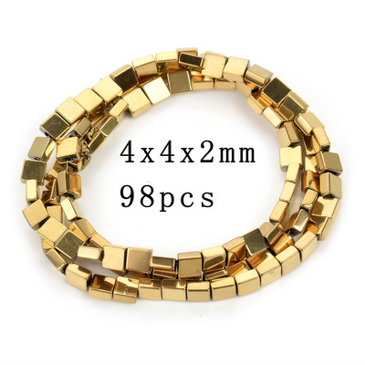 AAA+ Culoare de reținere Piatră naturală Mărgele geometrice neregulate Mărgele hematite placate cu aur pentru realizarea de bijuterii Colier brățară DIY