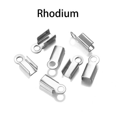 200 τμχ/παρτίδα Cove Clasps Κορδόνι Καπέλα άκρου κορδέλα κορδέλα Δερμάτινο κλιπ Συμβουλή Διπλώστε πτύχωση με χάντρες για προμήθειες για την κατασκευή κοσμημάτων