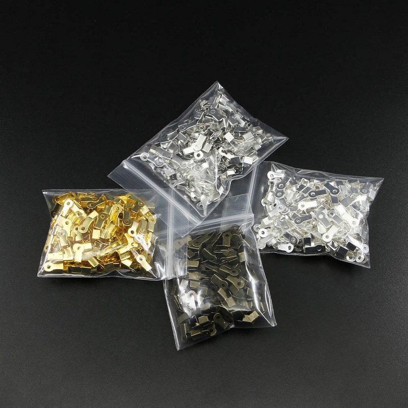 200 τμχ/παρτίδα Cove Clasps Κορδόνι Καπέλα άκρου κορδέλα κορδέλα Δερμάτινο κλιπ Συμβουλή Διπλώστε πτύχωση με χάντρες για προμήθειες για την κατασκευή κοσμημάτων