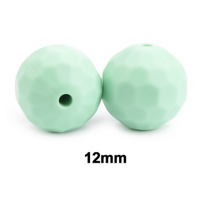Lofca 40db 12/15mm szilikon gyöngyök poliéder Bpa mentes szilikon fogas barkácsfogat baba rágható kiegészítők baba fogak