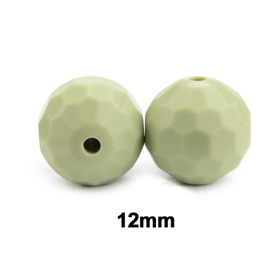 Lofca 40db 12/15mm szilikon gyöngyök poliéder Bpa mentes szilikon fogas barkácsfogat baba rágható kiegészítők baba fogak